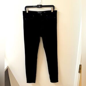 Banana Republic Mid Rise Skinny Black Velvet Pants - 30L